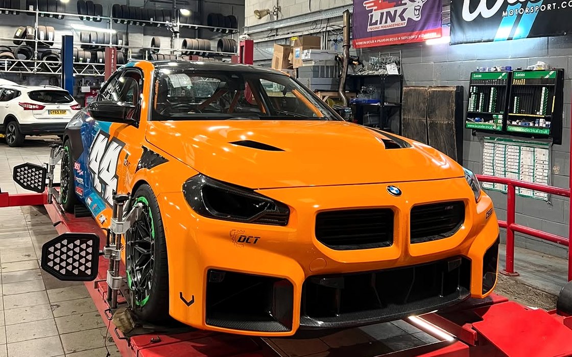 Customer supercar in for service